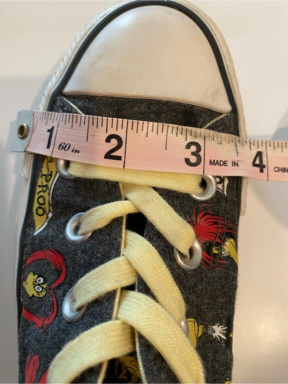 Converse Unisex Kids Black & Red Cartoon Canvas Sneakers with Yellow Laces